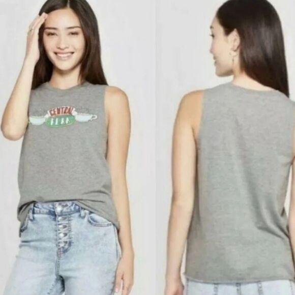 FRIENDS Y2K Grey Central Perk Printed Tank Top and Shorts Pajama Set Size XL - Picture 13 of 16